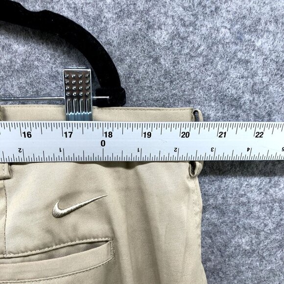 Nike Golf Pants Mens Size 40x30 Beige Flat Front Straight Performance Chino - Picture 8 of 11